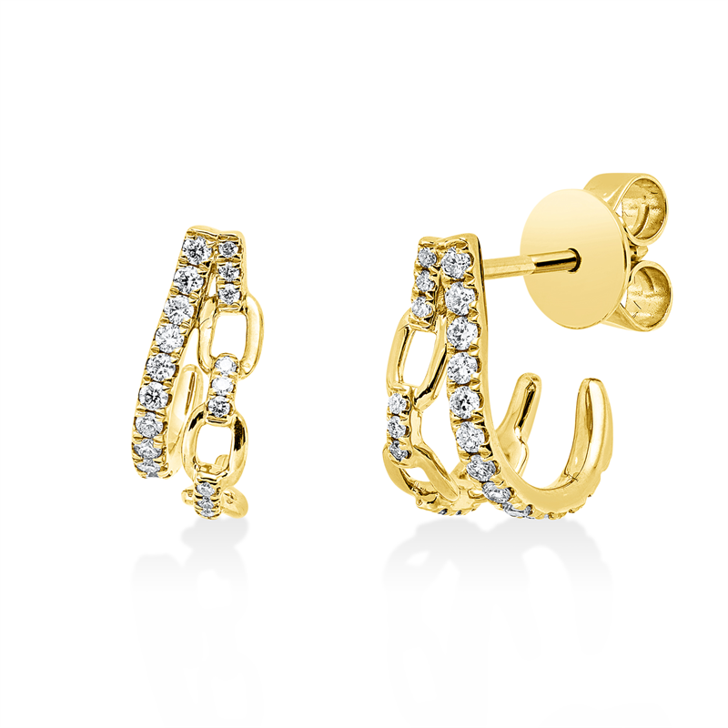 Ohrstecker    aus 750/-18 Karat Rotgold mit 26 Diamanten 0