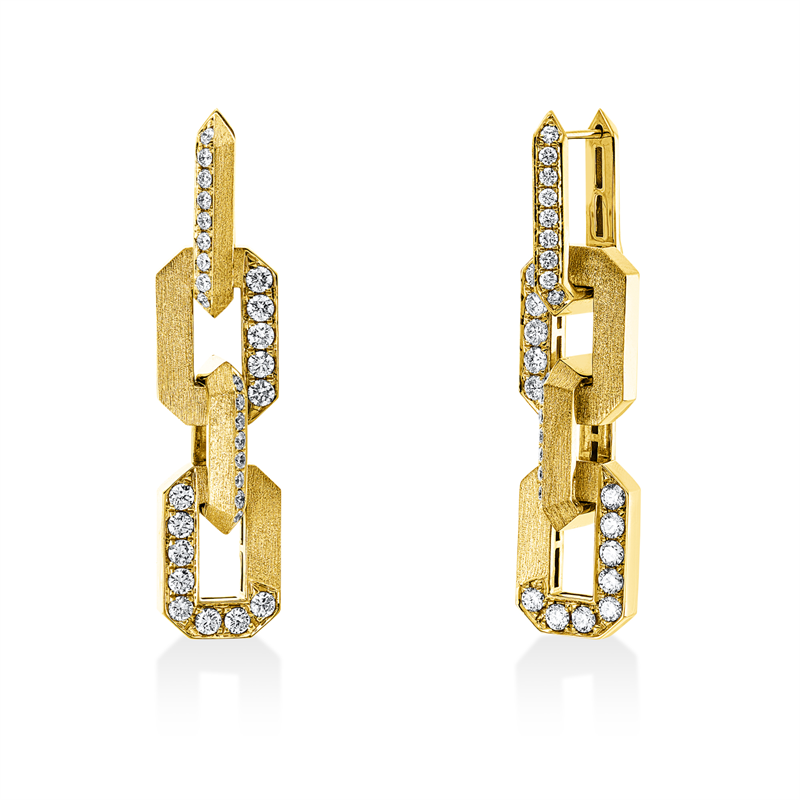 Ohrschmuck    aus 750/-18 Karat Gelbgold mit 60 Diamanten 2