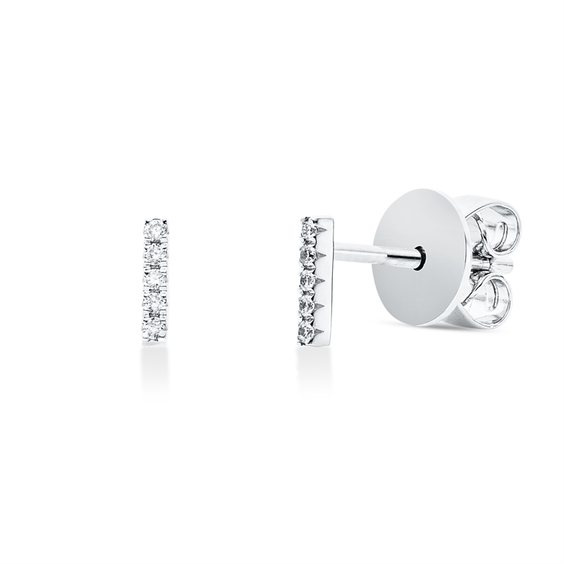 Ohrstecker    aus 750/-18 Karat Weißgold mit 10 Diamanten 0