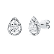 Ohrstecker    aus 750/-18 Karat Weißgold mit 64 Diamanten 0