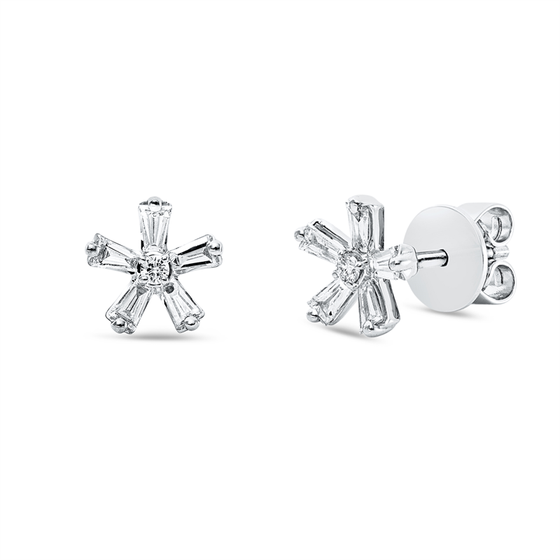Ohrstecker    aus 750/-18 Karat Weißgold mit 12 Diamanten 0