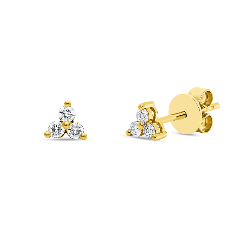 Ohrstecker    aus 750/-18 Karat Gelbgold mit 6 Diamanten 0