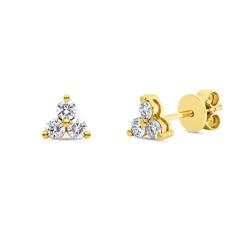 Ohrstecker    aus 750/-18 Karat Gelbgold mit 6 Diamanten 0