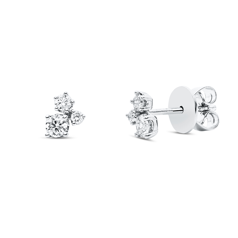 Ohrstecker    aus 750/-18 Karat Weißgold mit 6 Diamanten 0