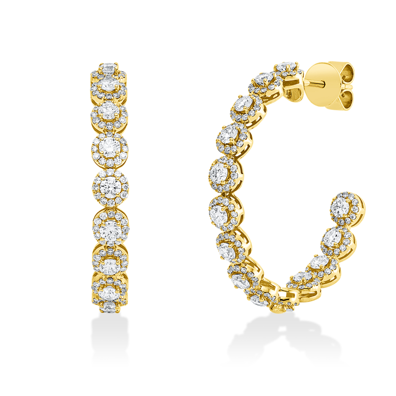 Ohrschmuck    aus 750/-18 Karat Gelbgold mit 364 Diamanten 2