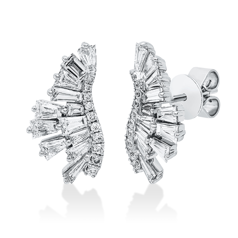 Ohrstecker    aus 750/-18 Karat Weißgold mit 44 Diamanten 1