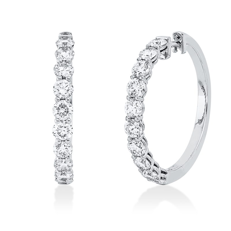 Ohrschmuck    aus 750/-18 Karat Weißgold mit 20 Diamanten 1