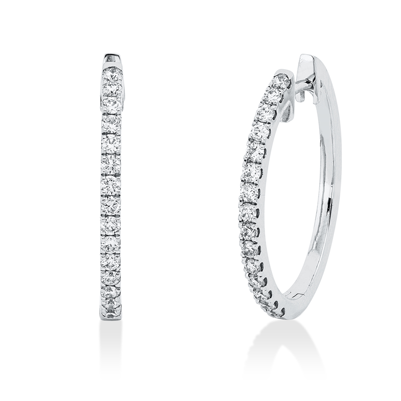 Ohrschmuck    aus 750/-18 Karat Weißgold mit 30 Diamanten 0