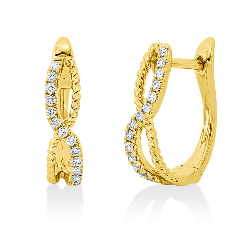 Ohrschmuck    aus 750/-18 Karat Gelbgold mit 30 Diamanten 0