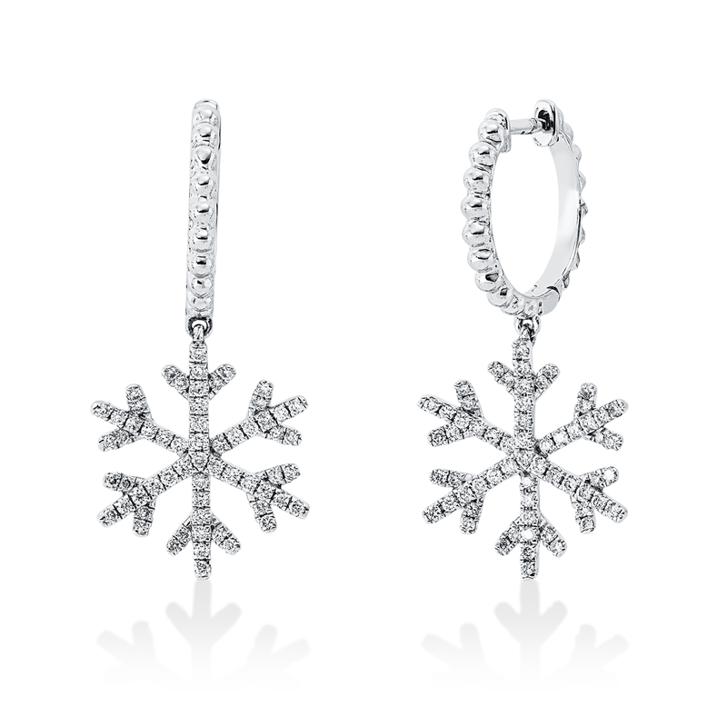 Ohrschmuck    aus 750/-18 Karat Weißgold mit 122 Diamanten 0