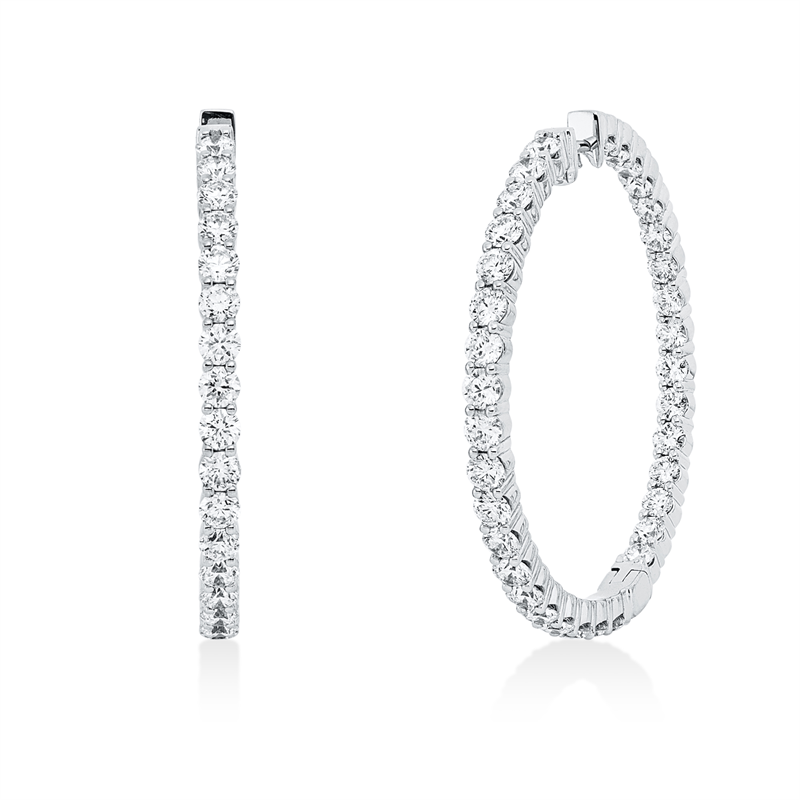 Ohrschmuck    aus 750/-18 Karat Weißgold mit 70 Diamanten 3
