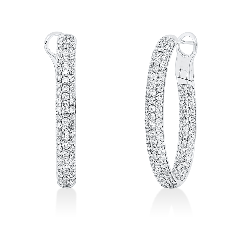 Ohrschmuck    aus 750/-18 Karat Weißgold mit 228 Diamanten 6