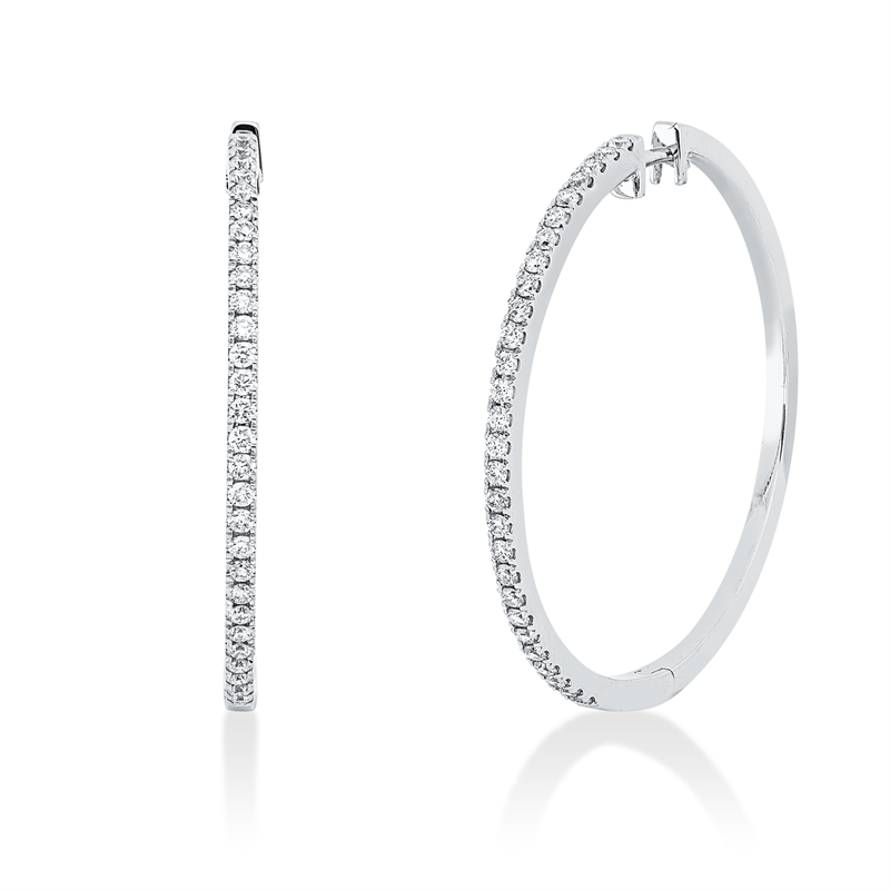 Ohrschmuck    aus 750/-18 Karat Weißgold mit 70 Diamanten 3