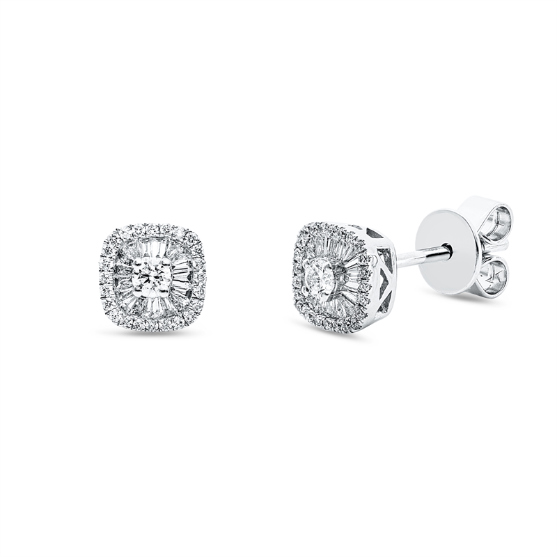 Ohrstecker    aus 750/-18 Karat Weißgold mit 84 Diamanten 0