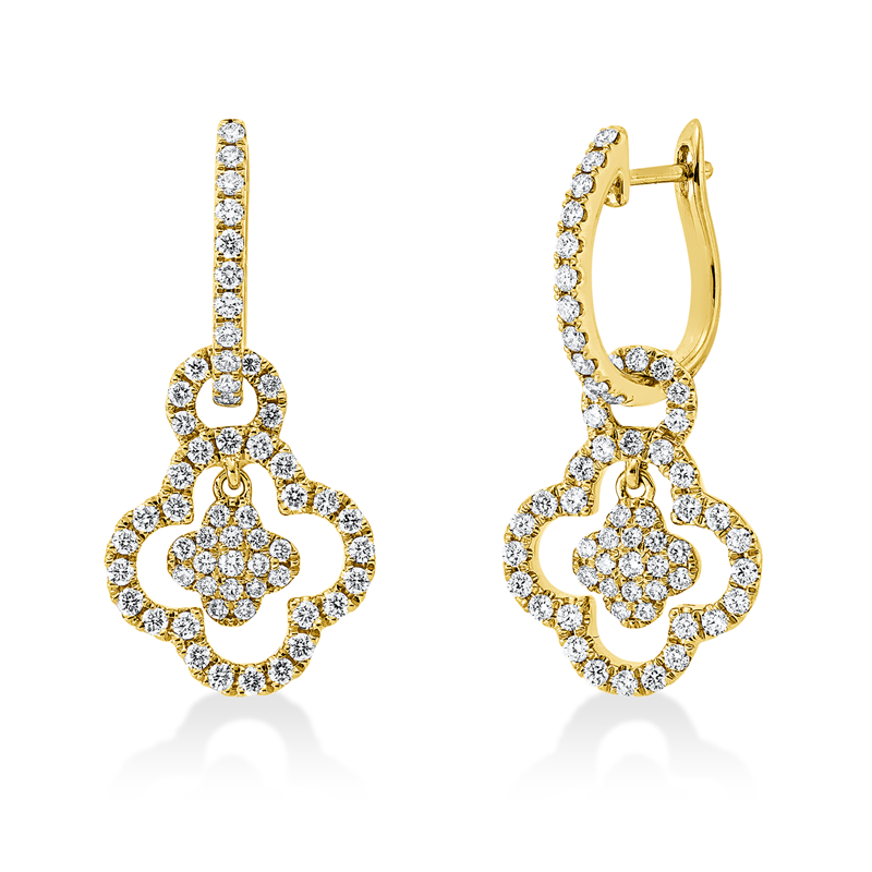 Ohrschmuck    aus 750/-18 Karat Gelbgold mit 118 Diamanten 0