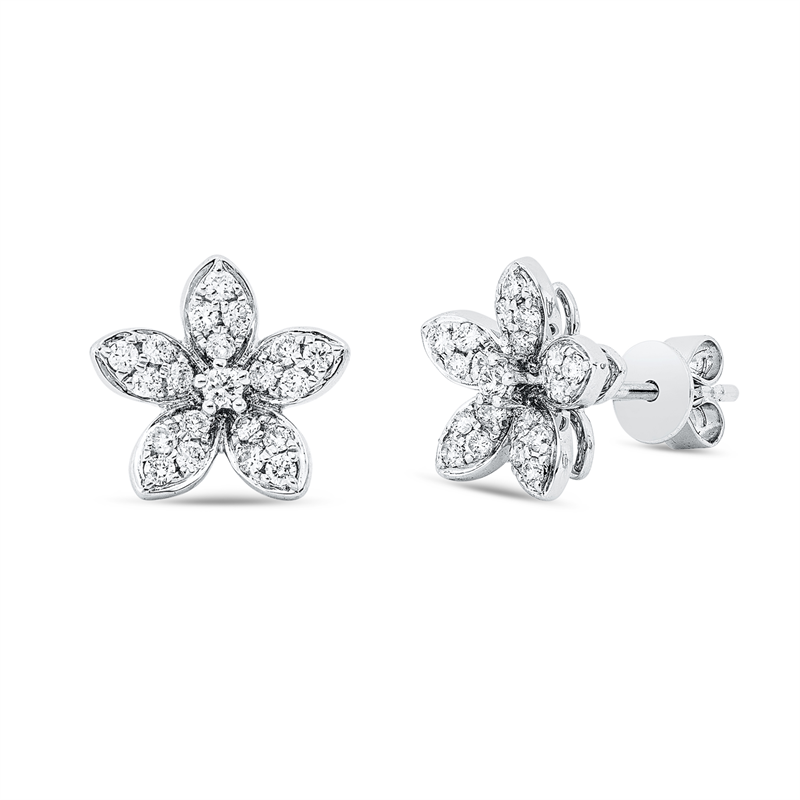 Ohrstecker    aus 750/-18 Karat Weißgold mit 42 Diamanten 0