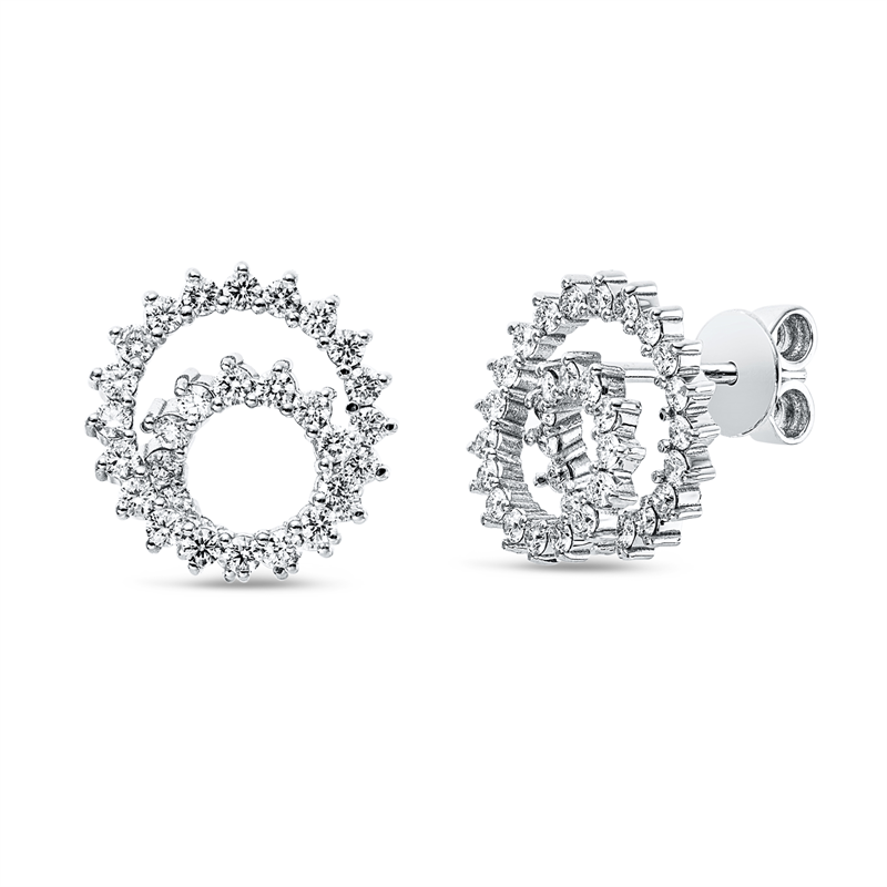 Ohrstecker    aus 750/-18 Karat Weißgold mit 66 Diamanten 0