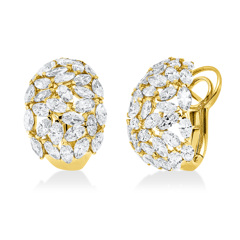 Creolen    aus 750/-18 Karat Gelbgold mit 70 Diamanten 5
