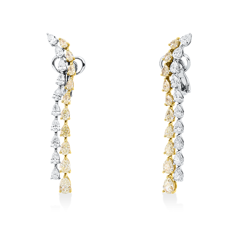 Ohrschmuck    aus 750/-18 Karat Weißgold / Gelbgold mit 40 Diamanten 7