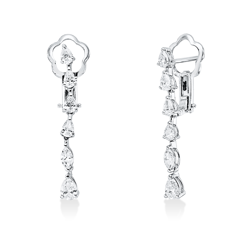 Ohrschmuck    aus 750/-18 Karat Weißgold mit 12 Diamanten 1