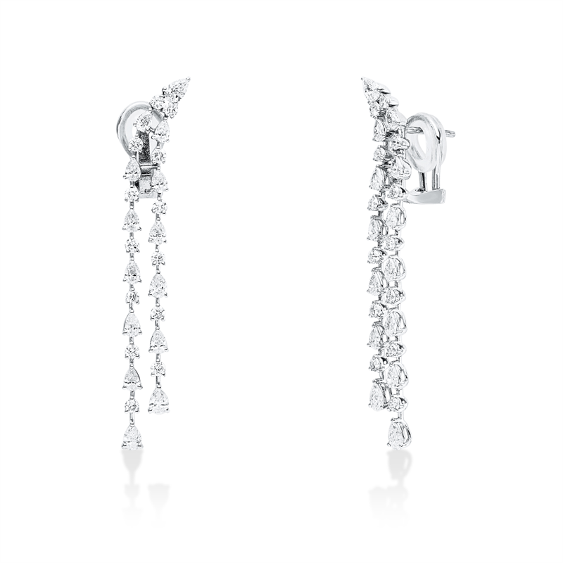 Ohrschmuck    aus 750/-18 Karat Weißgold mit 54 Diamanten 3