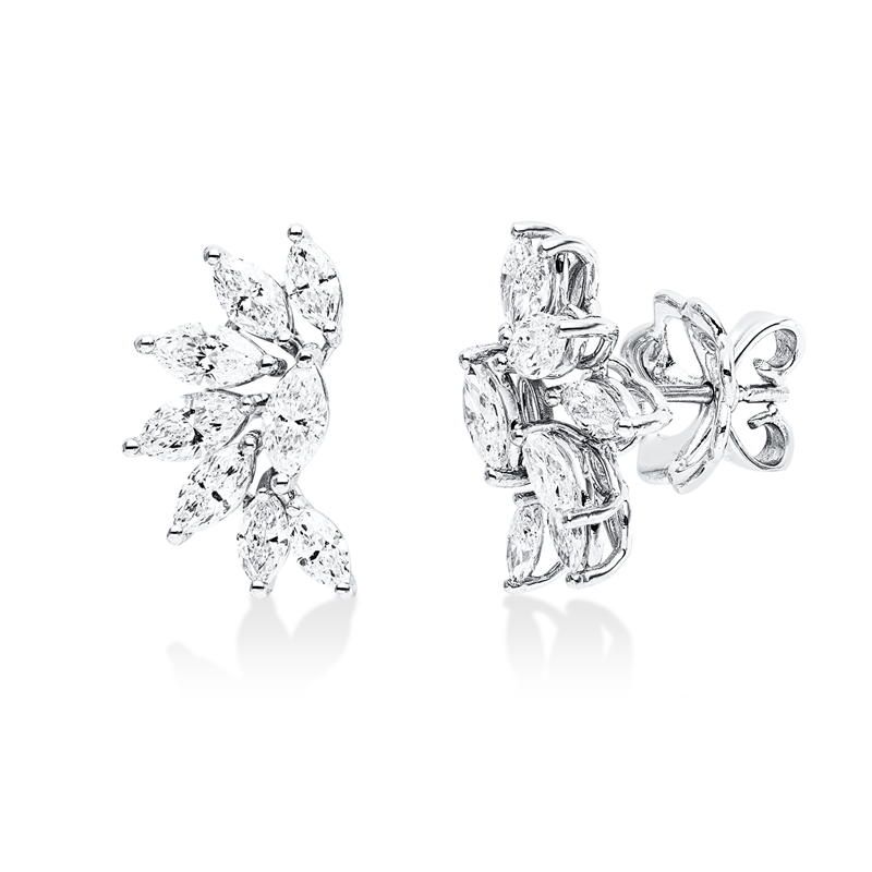 Ohrstecker    aus 750/-18 Karat Weißgold mit 16 Diamanten 2
