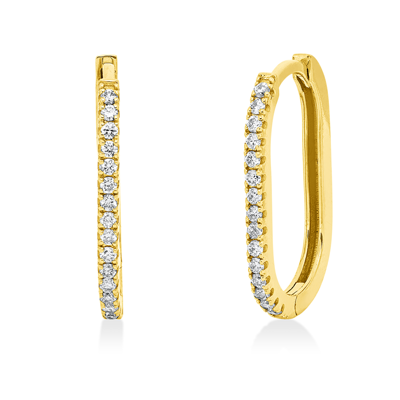 Creolen    aus 750/-18 Karat Gelbgold mit 30 Diamanten 0