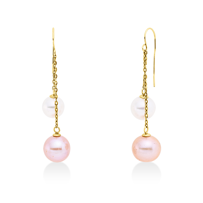 Ohrhänger   mit Zuchtperle aus 585/-14 Karat Gelbgold  