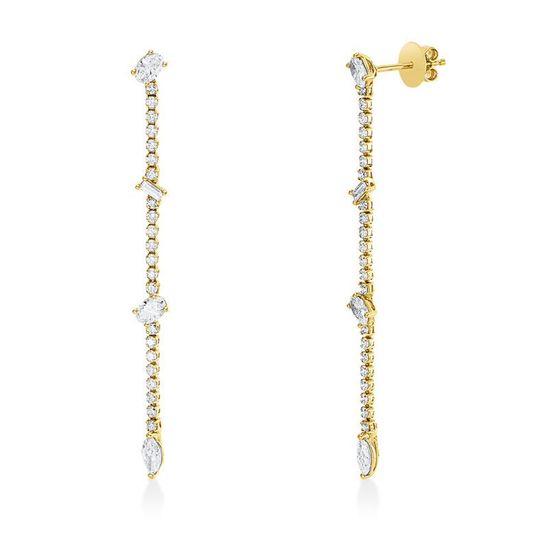 Ohrschmuck    aus 750/-18 Karat Gelbgold mit 52 Diamanten 1