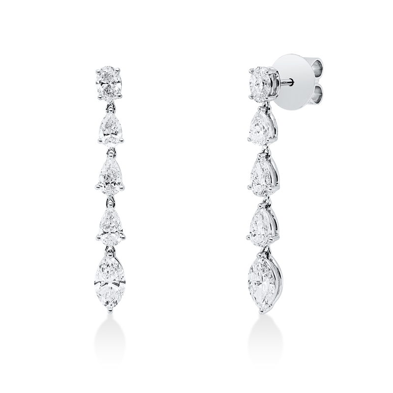 Ohrschmuck    aus 750/-18 Karat Weißgold mit 10 Diamanten 3