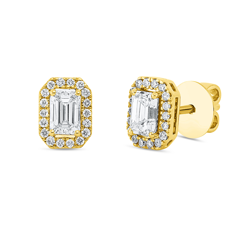 Ohrstecker    aus 750/-18 Karat Gelbgold mit 38 Diamanten 0