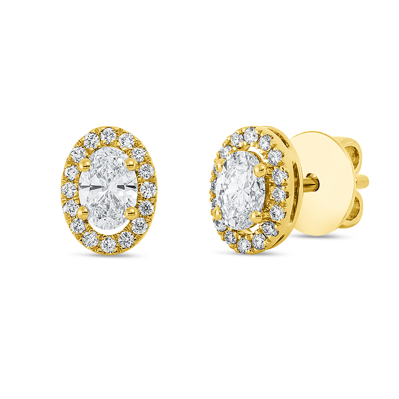 Ohrstecker    aus 750/-18 Karat Gelbgold mit 34 Diamanten 0