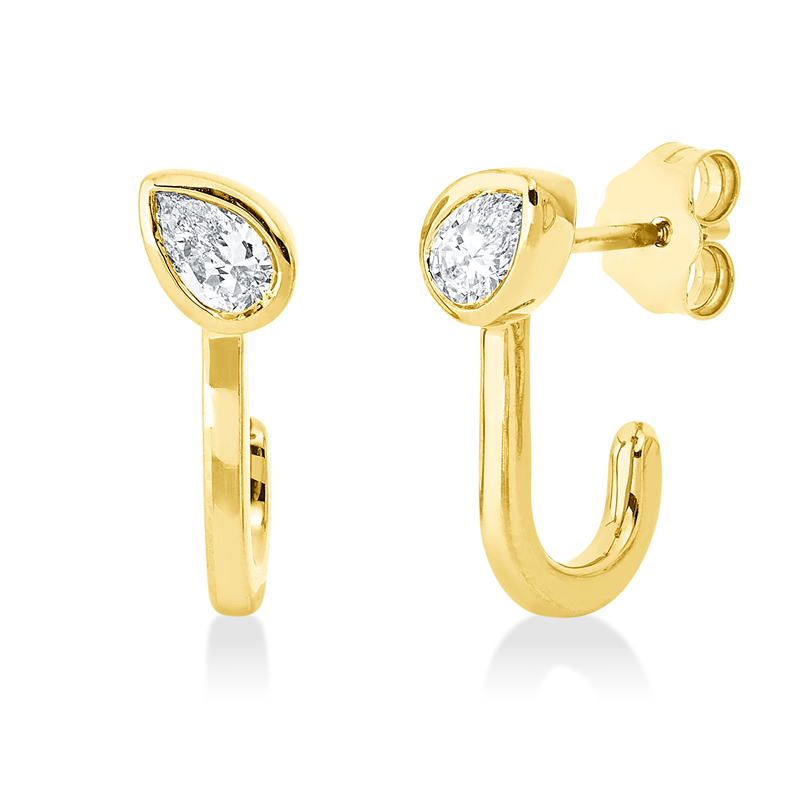 Ohrschmuck    aus 750/-18 Karat Gelbgold mit 2 Diamanten 0