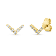 Ohrstecker    aus 750/-18 Karat Gelbgold mit 14 Diamanten 0