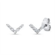 Ohrstecker    aus 750/-18 Karat Weißgold mit 14 Diamanten 0