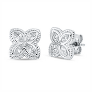 Ohrstecker    aus 750/-18 Karat Weißgold mit 10 Diamanten 0