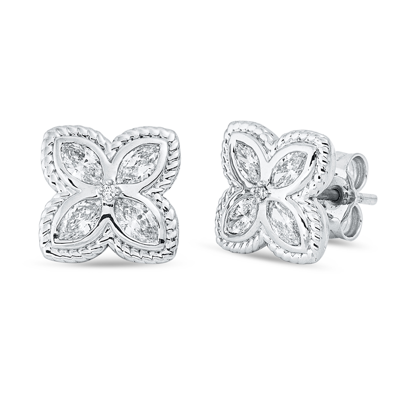 Ohrstecker    aus 750/-18 Karat Weißgold mit 10 Diamanten 0