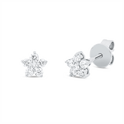 Ohrstecker    aus 750/-18 Karat Weißgold mit 12 Diamanten 0