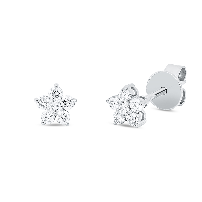 Ohrstecker    aus 750/-18 Karat Weißgold mit 12 Diamanten 0