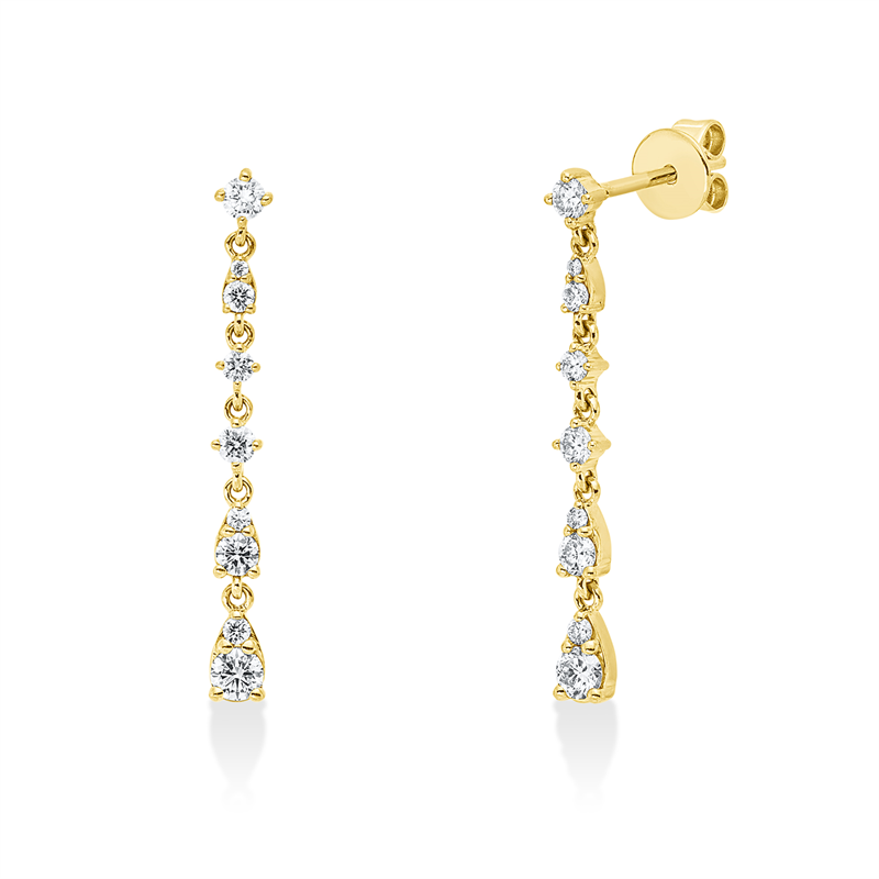 Ohrschmuck    aus 750/-18 Karat Gelbgold mit 18 Diamanten 0