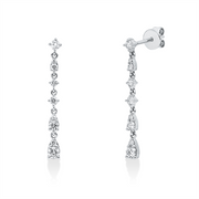 Ohrschmuck    aus 750/-18 Karat Weißgold mit 18 Diamanten 0