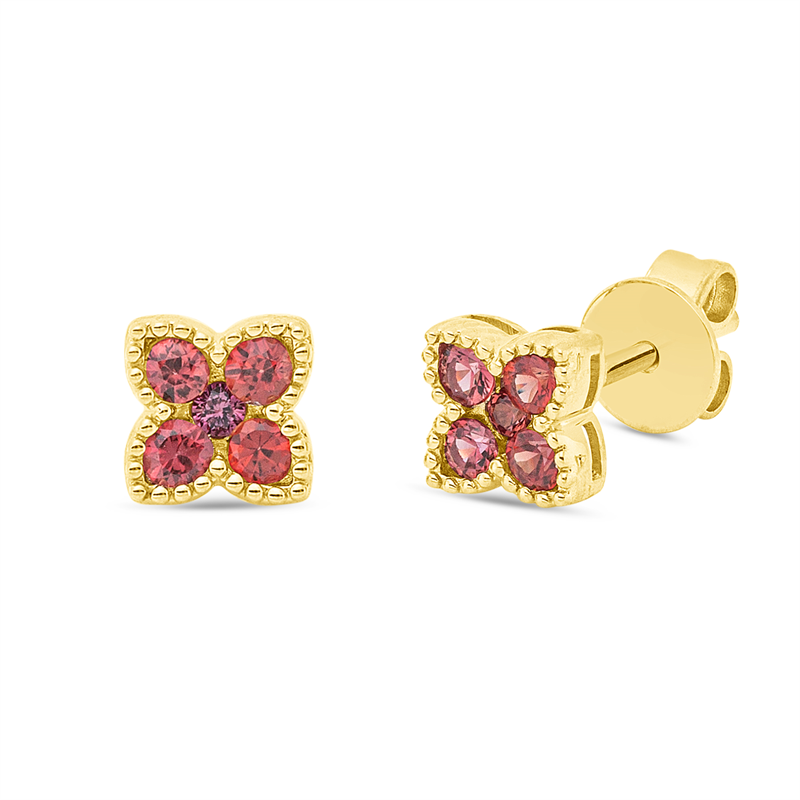 Ohrstecker mit Saphir  aus 750/-18 Karat Gelbgold  