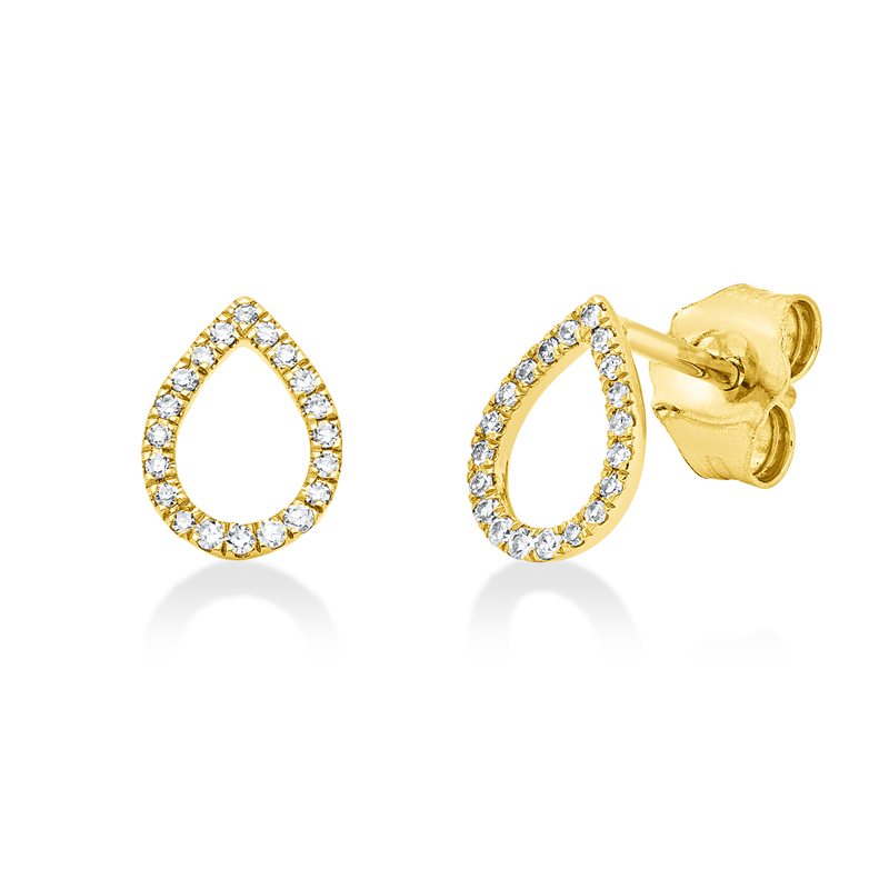 Ohrstecker    aus 750/-18 Karat Gelbgold mit 40 Diamanten 0