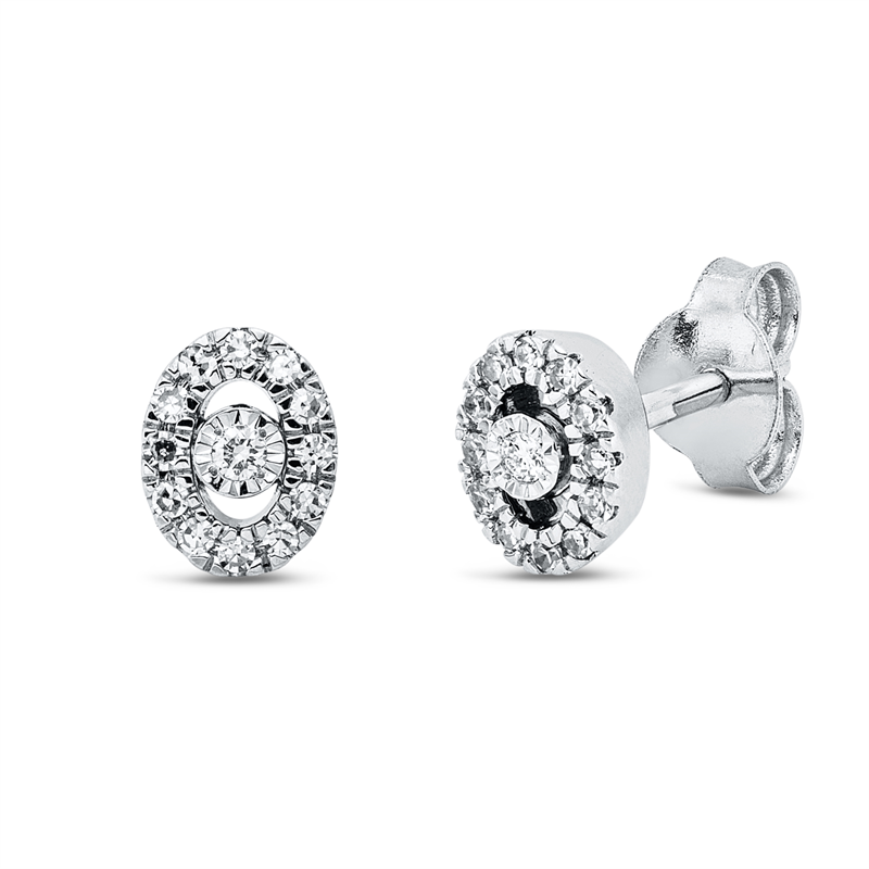 Ohrstecker    aus 750/-18 Karat Weißgold mit 26 Diamanten 0