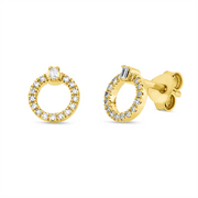 Ohrstecker    aus 750/-18 Karat Gelbgold mit 32 Diamanten 0
