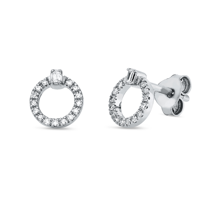 Ohrstecker    aus 750/-18 Karat Weißgold mit 32 Diamanten 0