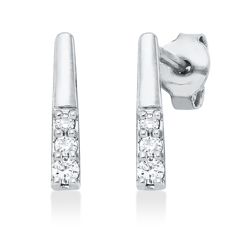 Ohrstecker    aus 750/-18 Karat Weißgold mit 6 Diamanten 0