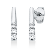 Ohrstecker    aus 750/-18 Karat Weißgold mit 6 Diamanten 0