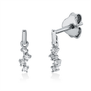 Ohrschmuck    aus 750/-18 Karat Weißgold mit 8 Diamanten 0