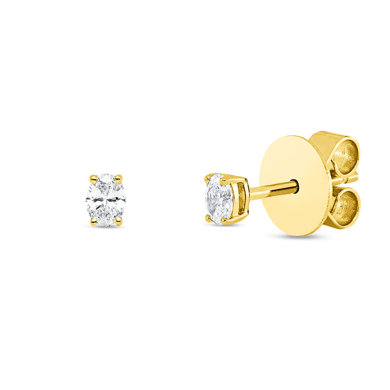 Ohrstecker    aus 750/-18 Karat Gelbgold mit 2 Diamanten 0